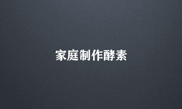 家庭制作酵素
