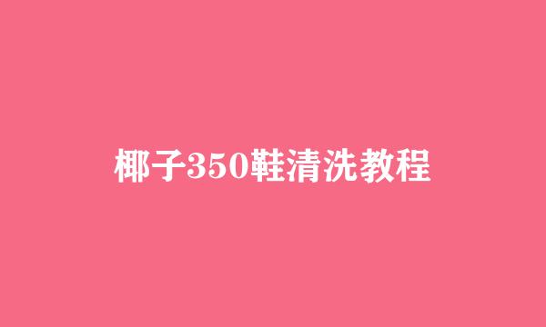 椰子350鞋清洗教程