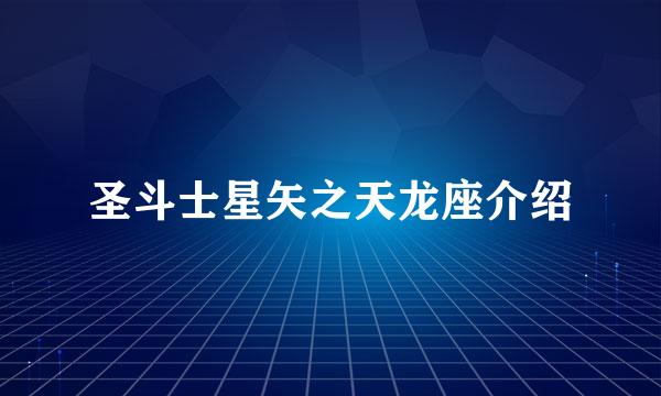 圣斗士星矢之天龙座介绍
