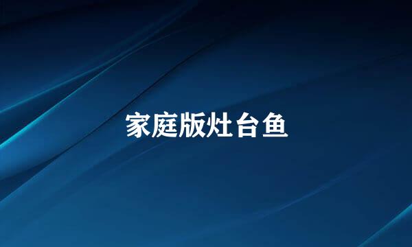 家庭版灶台鱼