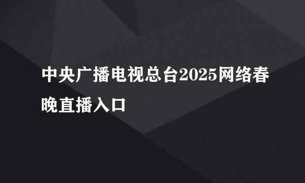 中央广播电视总台2025网络春晚直播入口
