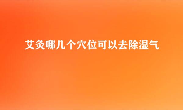 艾灸哪几个穴位可以去除湿气
