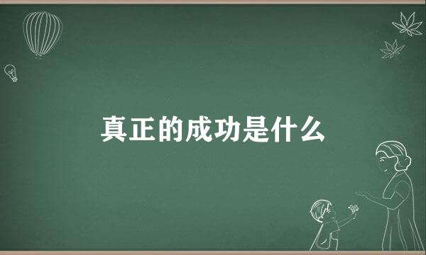 真正的成功是什么