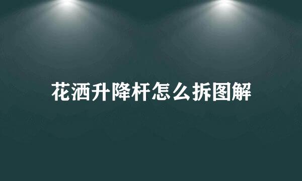 花洒升降杆怎么拆图解