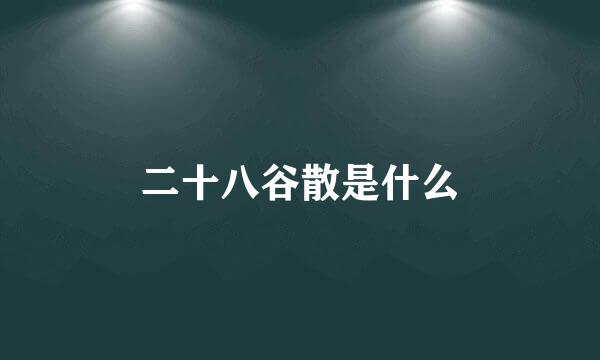 二十八谷散是什么