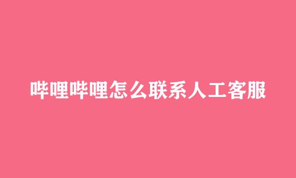 哔哩哔哩怎么联系人工客服
