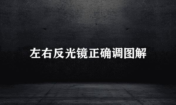 左右反光镜正确调图解