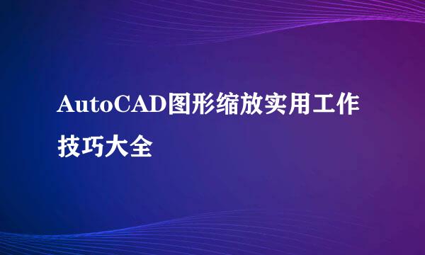 AutoCAD图形缩放实用工作技巧大全