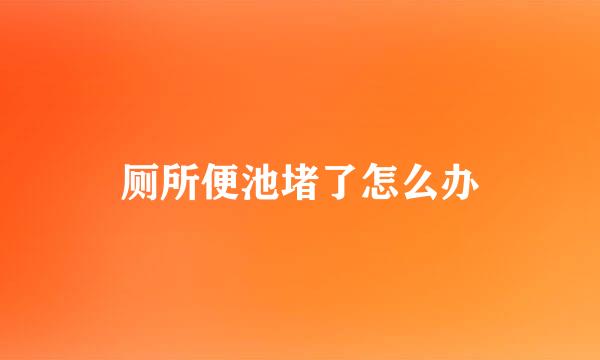厕所便池堵了怎么办
