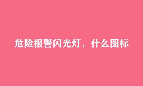 危险报警闪光灯，什么图标