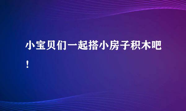 小宝贝们一起搭小房子积木吧！