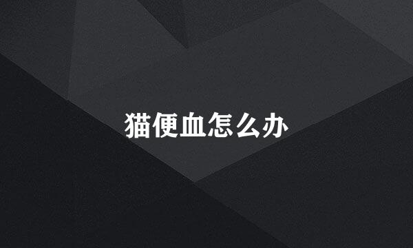 猫便血怎么办