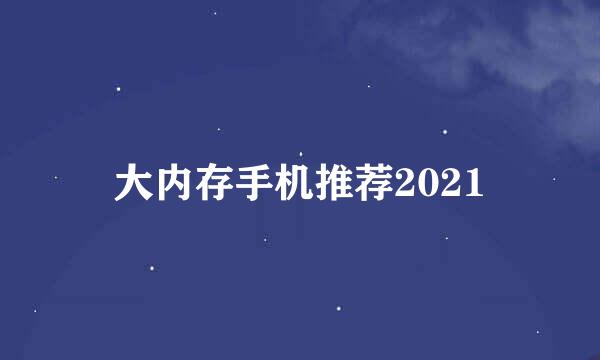 大内存手机推荐2021