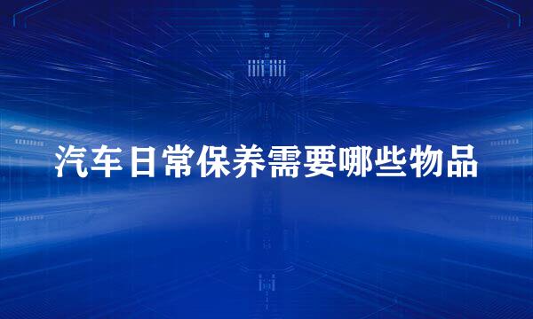 汽车日常保养需要哪些物品