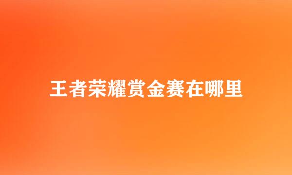 王者荣耀赏金赛在哪里