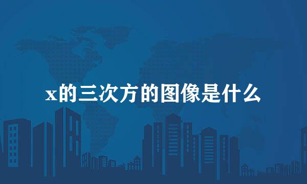 x的三次方的图像是什么