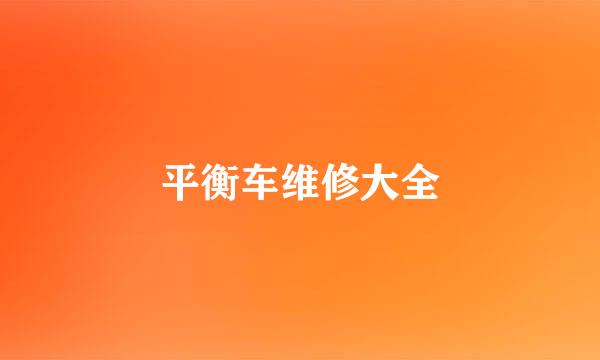 平衡车维修大全