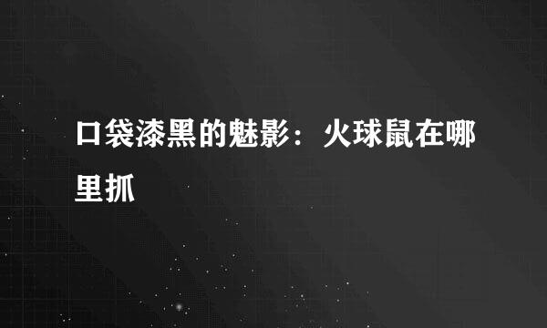 口袋漆黑的魅影：火球鼠在哪里抓