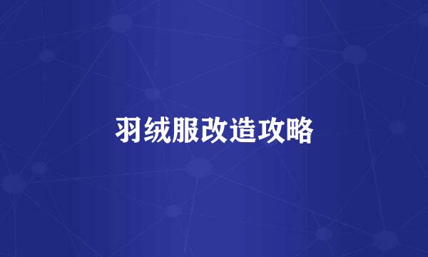 羽绒服改造攻略