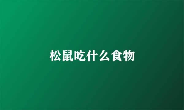 松鼠吃什么食物
