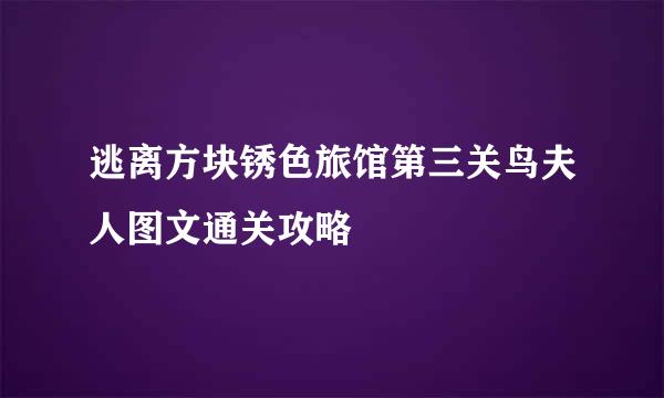 逃离方块锈色旅馆第三关鸟夫人图文通关攻略