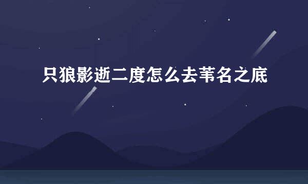 只狼影逝二度怎么去苇名之底