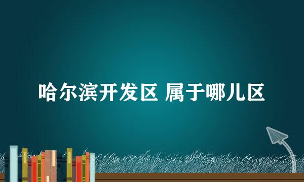 哈尔滨开发区 属于哪儿区