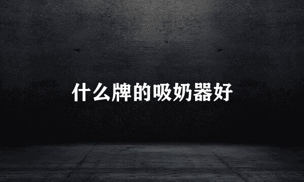 什么牌的吸奶器好