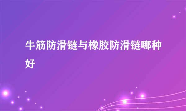 牛筋防滑链与橡胶防滑链哪种好