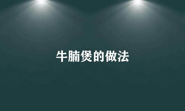 牛腩煲的做法