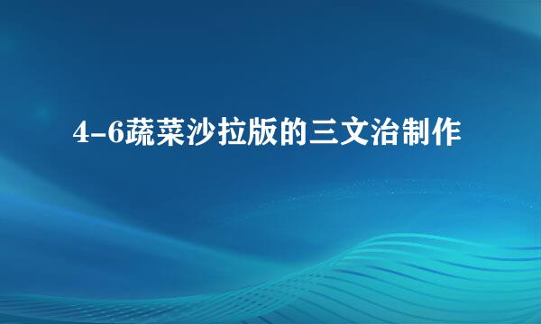 4-6蔬菜沙拉版的三文治制作