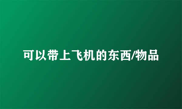 可以带上飞机的东西/物品