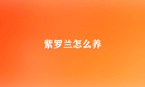 紫罗兰怎么养