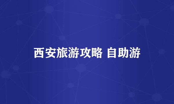 西安旅游攻略 自助游