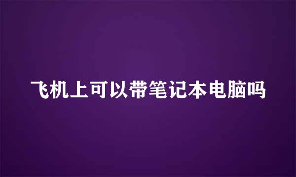 飞机上可以带笔记本电脑吗