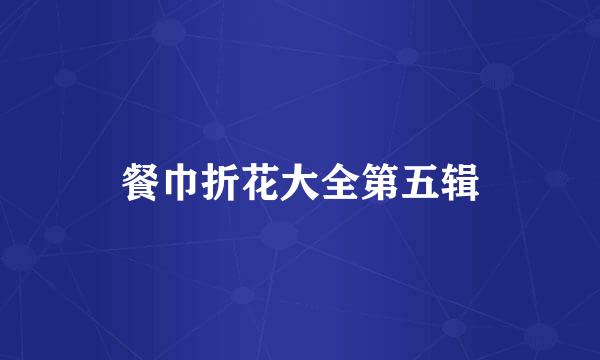 餐巾折花大全第五辑