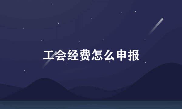 工会经费怎么申报